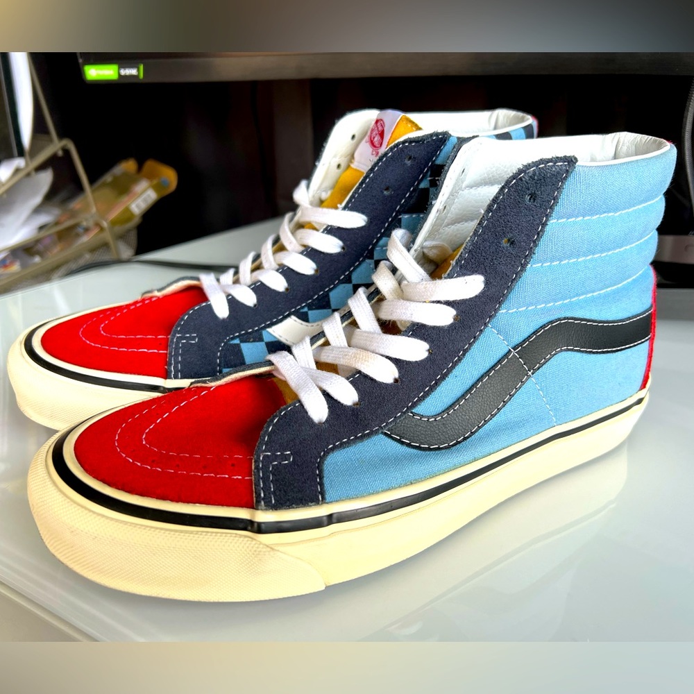 Vans Sk8-hi 38 Reissue 50th Anniversary Stv/ Multi Color gently USED!